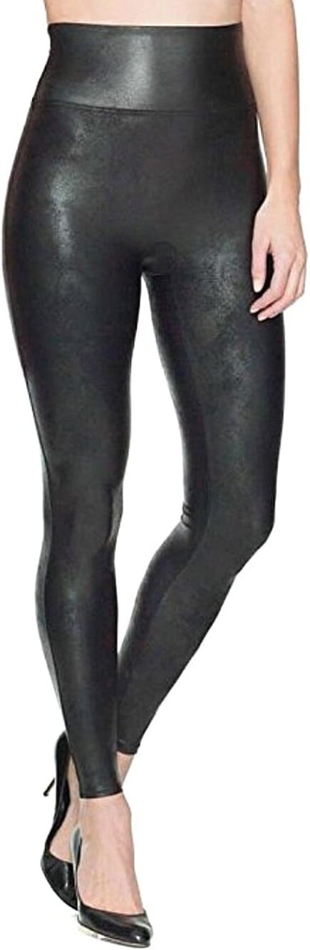 SPANX Women's Faux Leather Leggings 2437, Black, M